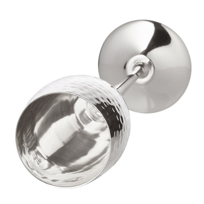 Silver-plated champagne flutes Dodo, set of 2, hammered, H 23 cm