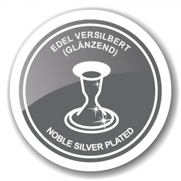 Versilberter Schnapsbecher Junge H 4,5 cm – zeitloser Stahl & Silber