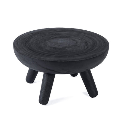 Couchtisch aus schwarzem Holz, 75 × 75 cm – mit 45 kg ein massives Möbelstück