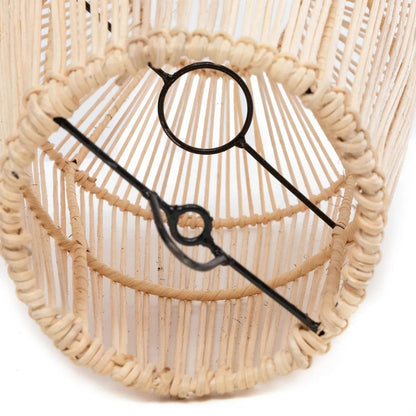 Rattan pendant shade, vertical poles – Afrodisiac Natural M