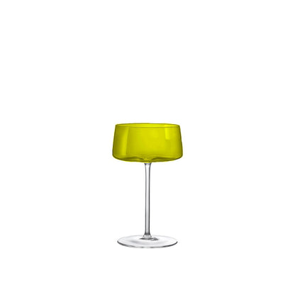 Multifarvede champagneglas 230 ml – sæt med 6