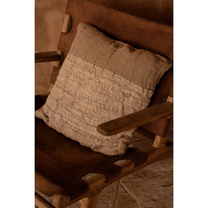 Linen cushion cover, natural - 50×50 cm