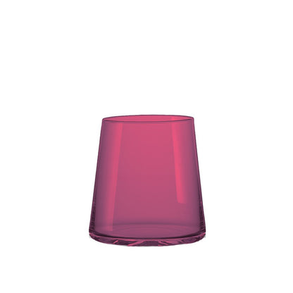 Multicolour glass water glasses 300 ml – set of 6