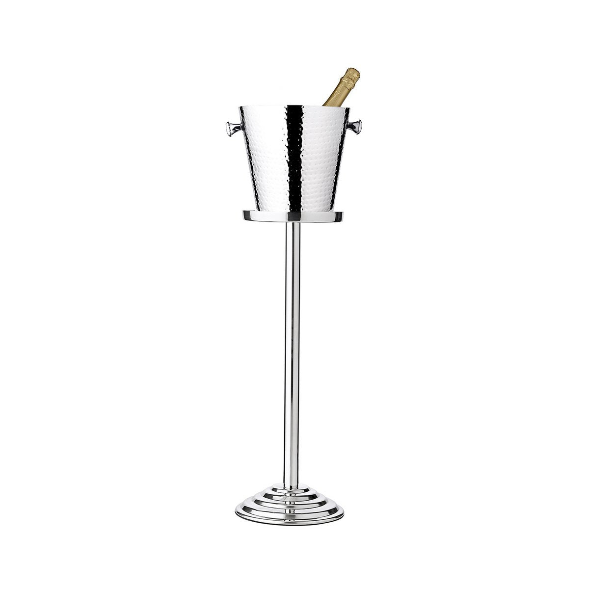 Stainless steel champagne cooler Valencia, 83 cm - hammered