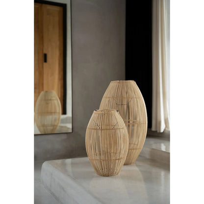 Rattan pendel 35×59 cm - tilspidset form, håndlavet