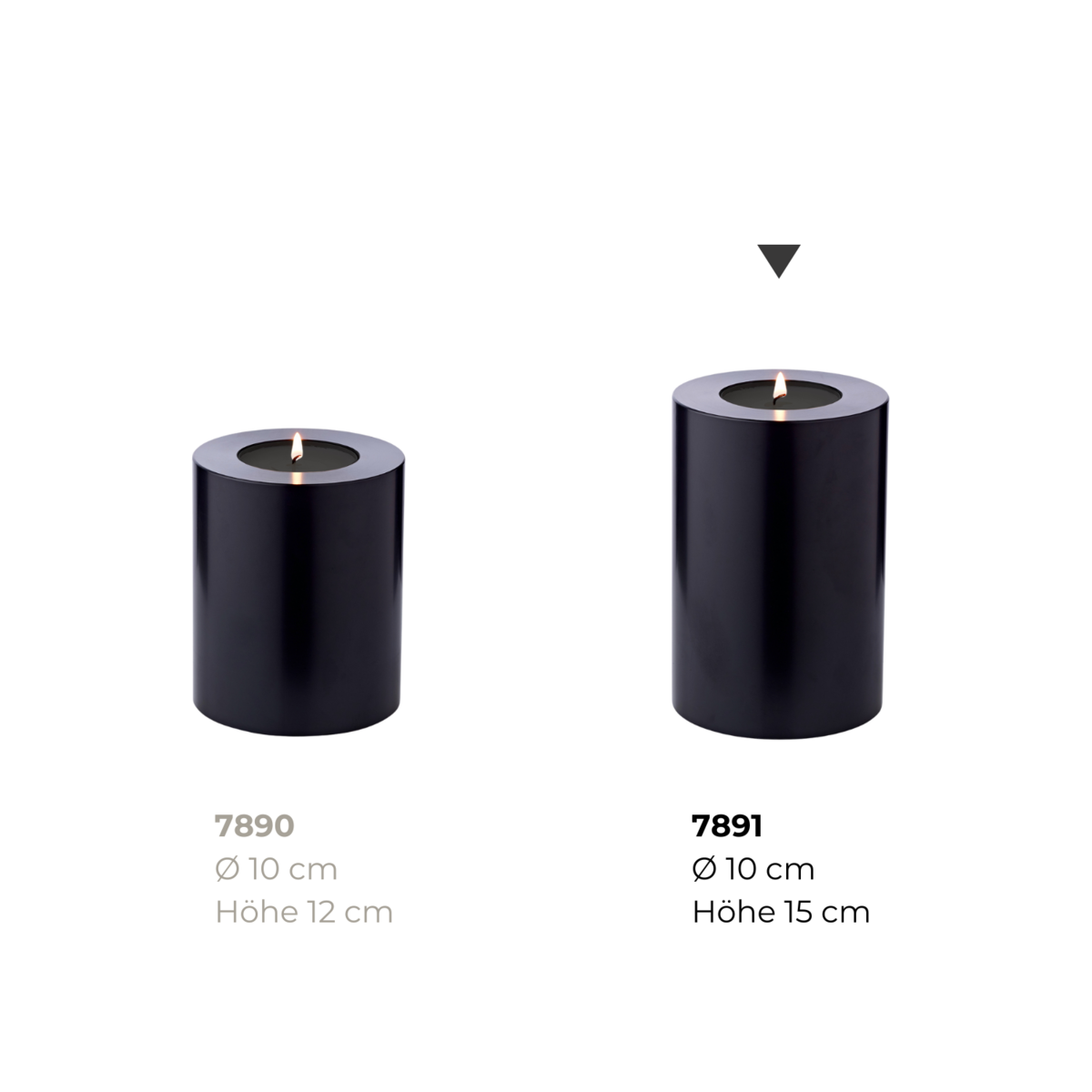 Cornelius tea light holder 15cm, black plastic