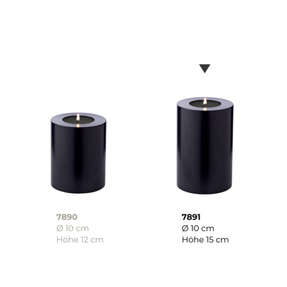 Cornelius tea light holder 15cm, black plastic