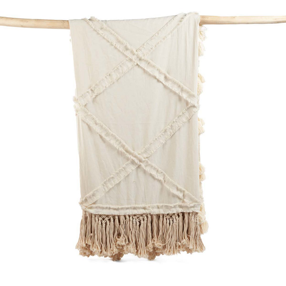 Sengekast i bomuld 300×240 – naturlig, holdbar