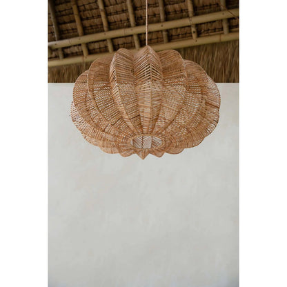 Rattan pendant light, 45 cm - natural beige lantern