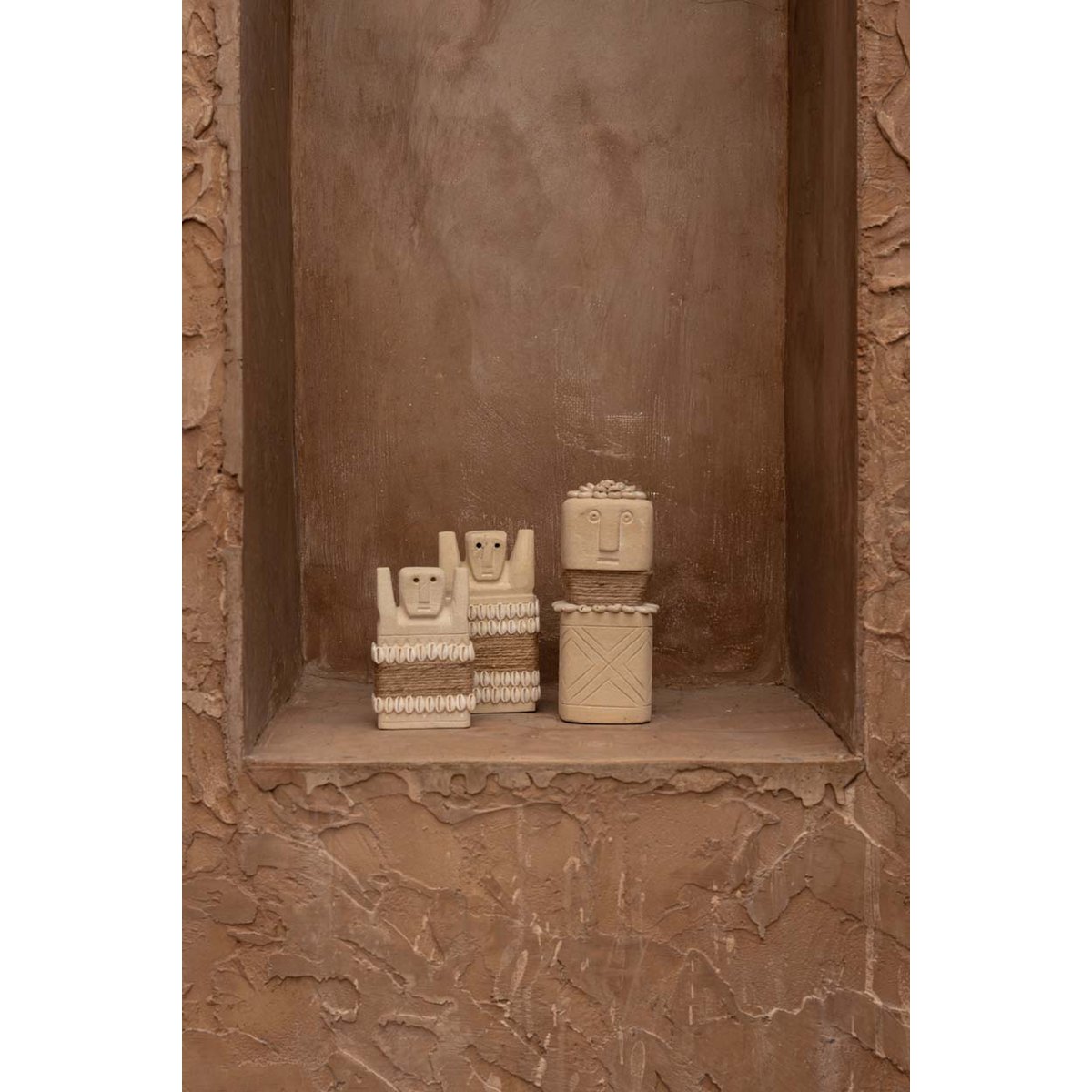 Sandstensskulptur, ansigt - 17 cm stor
