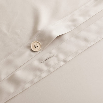 Bamboo bedding set, soft taupe, single - 400TC