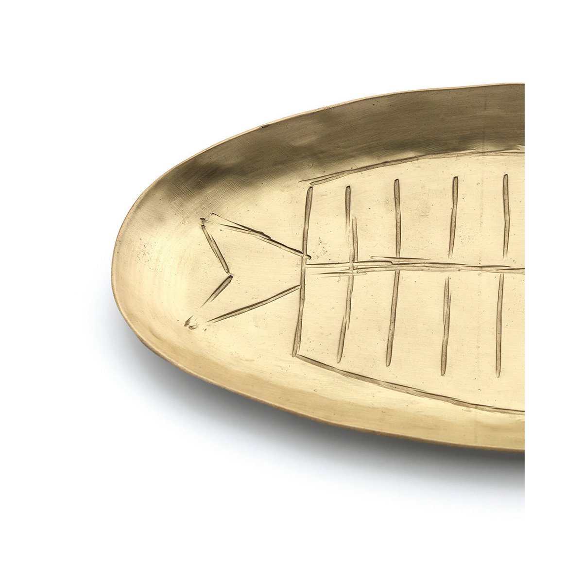 Brass tray, large - fish form