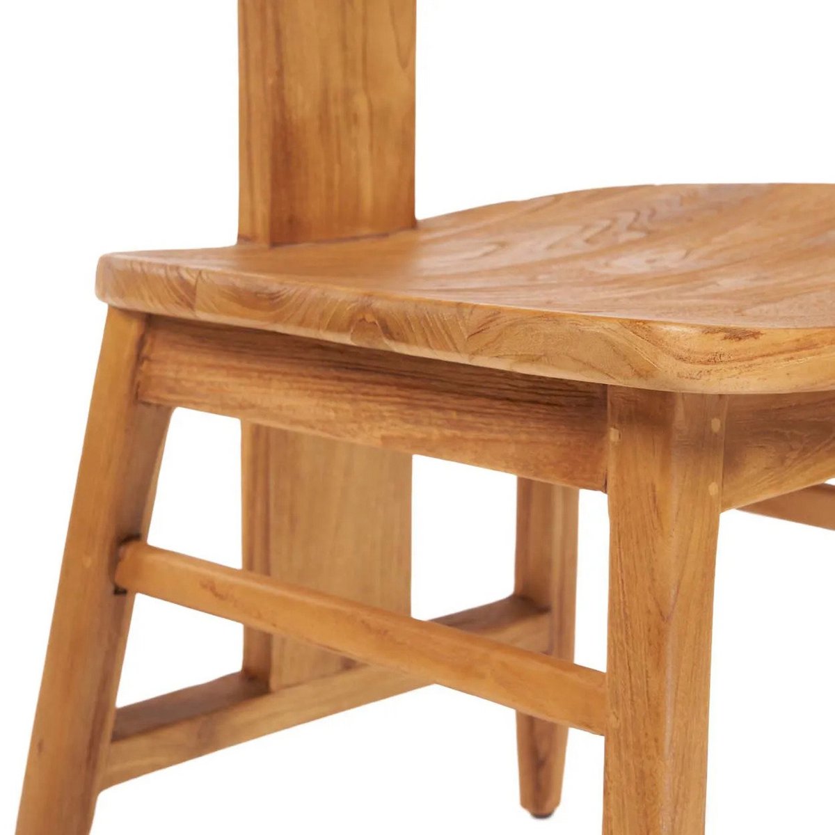 Teak dining chair, natural – T-back