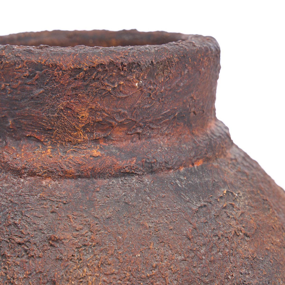 Terracotta amphora vase, medium - burgundy