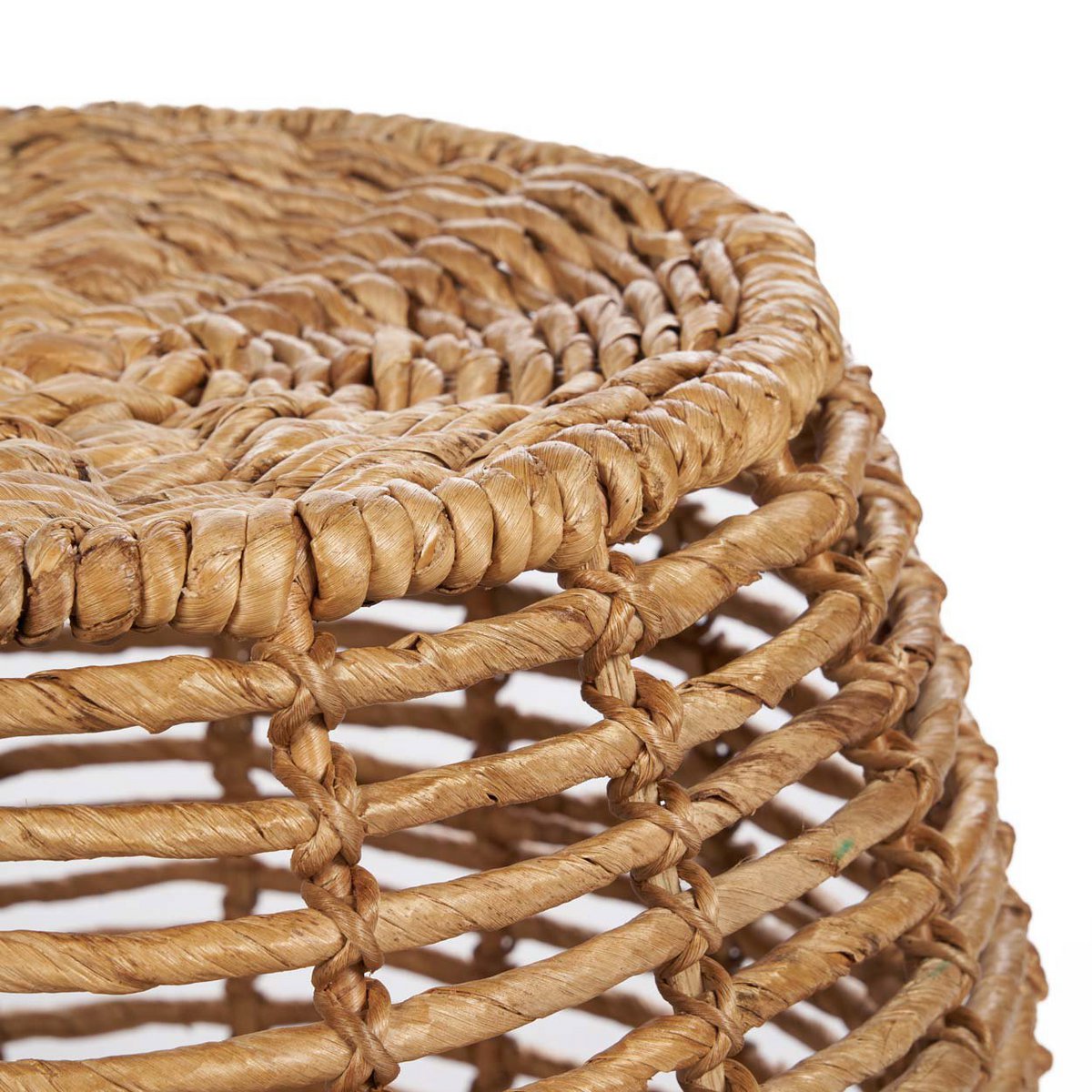 Handwoven banana leaf stool 48 cm - Brown