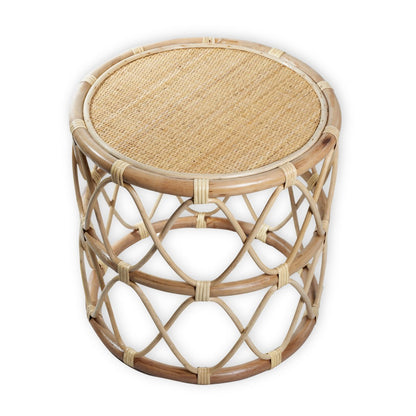 Natural rattan side table Muara beige Ø45 cm - handwoven