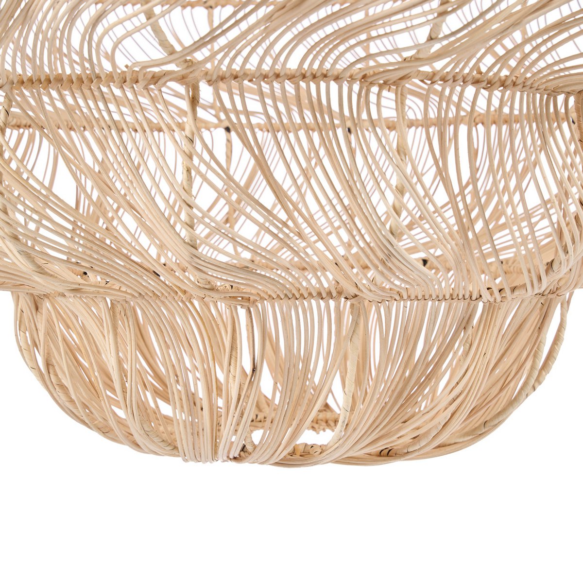 Rattan-Puff-Anhänger, Naturgeflecht – Extragroß