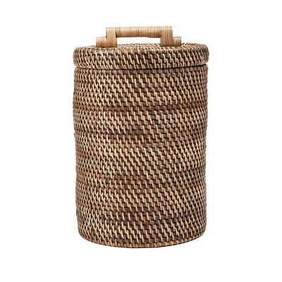 Rattan bin 20 × 37 cm high - natural brown