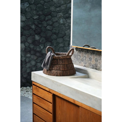 Palmblatt Rundkorb 42 × 33 cm - natur