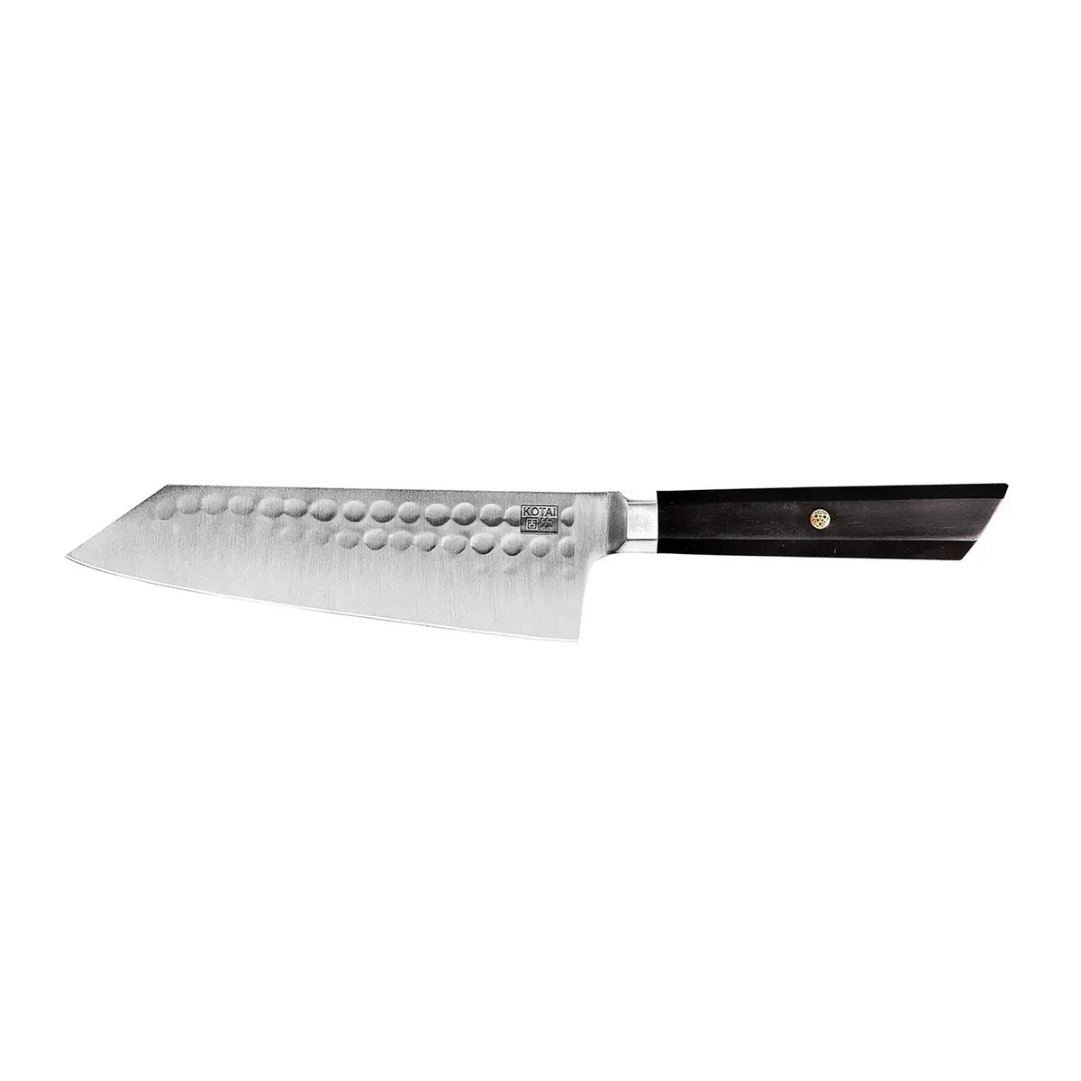 Bunka Santoku knife, 17 cm - ebony handle with sheath