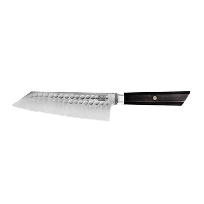 Bunka Santoku knife, 17 cm - ebony handle with sheath