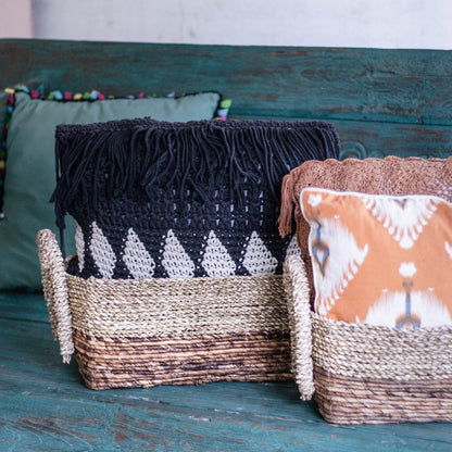 Banana fibre & seagrass basket Kapauku – 2 sizes