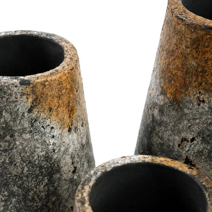 Tapered terracotta vase small – antique grey