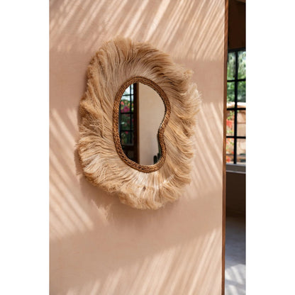 Grass-frame arch wall mirror, large – 80 × 90 cm