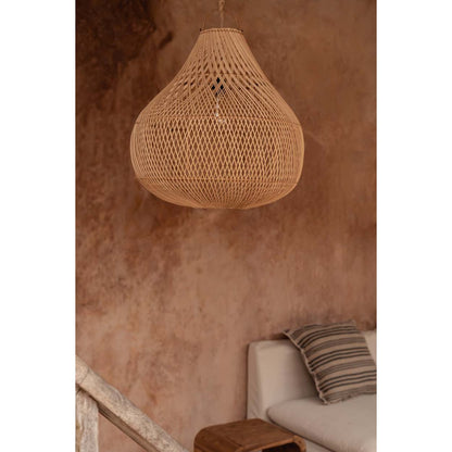 Rattan pendel - Beige - M