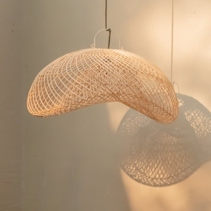 Flettet oval lampeskærm 40×35 cm – PADMA, håndlavet