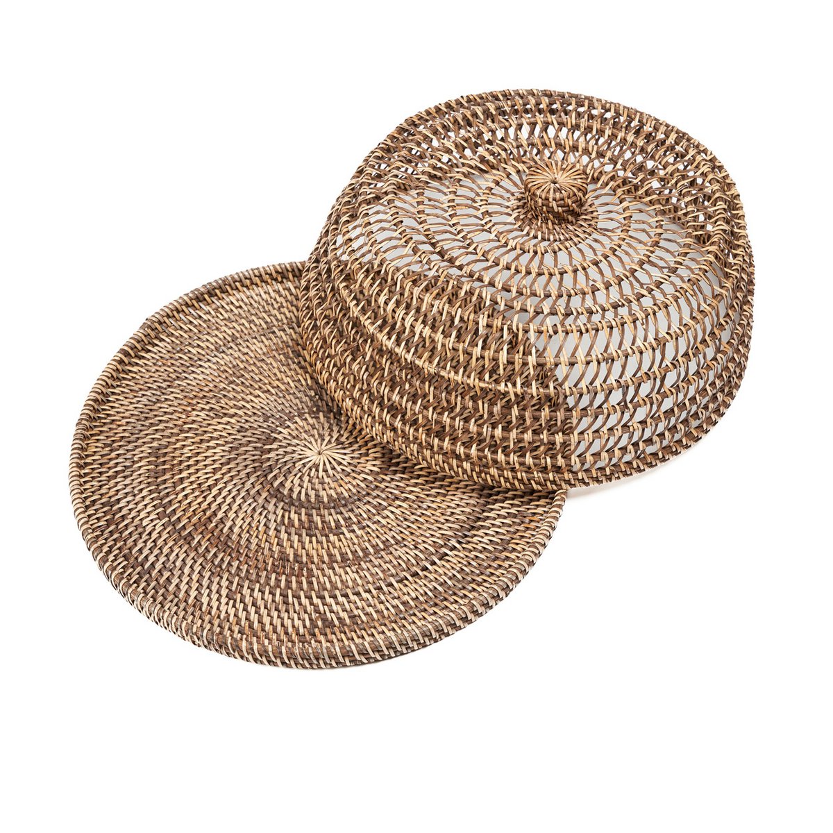 Spisekuppel i rattan, stor - håndflettet
