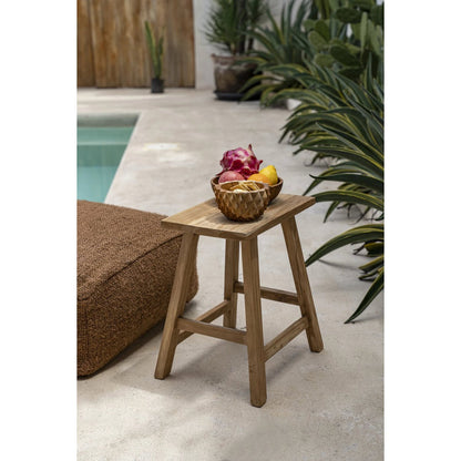 Teak root wood bowl S, durian-inspired - 15 cm