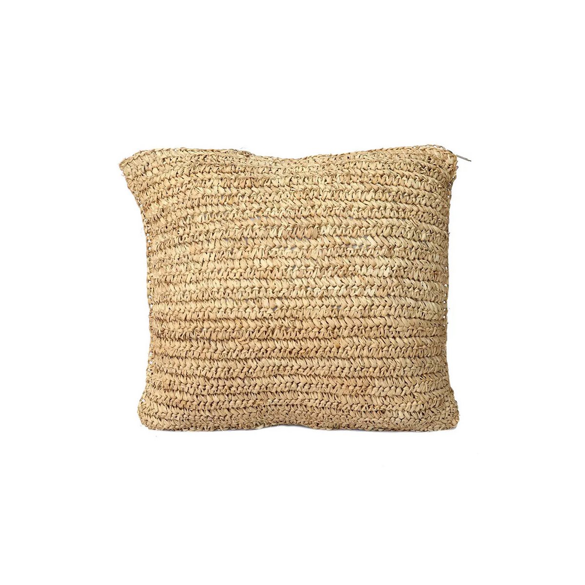 Raffia cushion cover 40×40 cm - natural, handcrafted in Indonesia