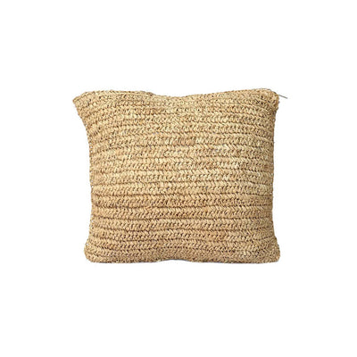 Raffia cushion cover 40×40 cm - natural, handcrafted in Indonesia
