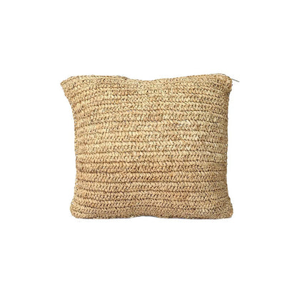 Raffia cushion cover 40×40 cm - natural, handcrafted in Indonesia