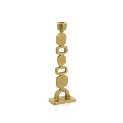 Messing lysestage, høj guld - 30,5 cm