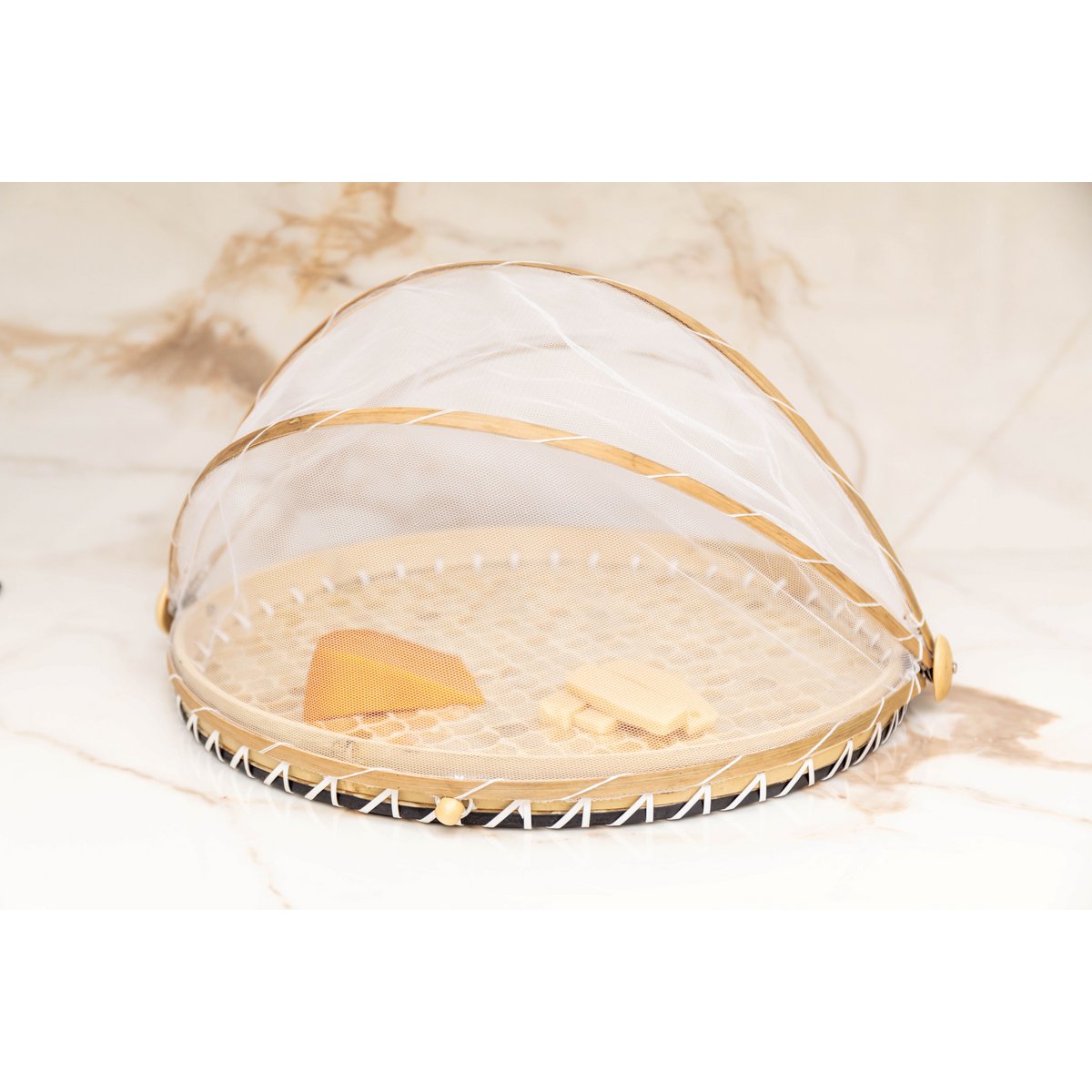 Pearl white cheese bell, 40×40 cm - Vietnamese craft