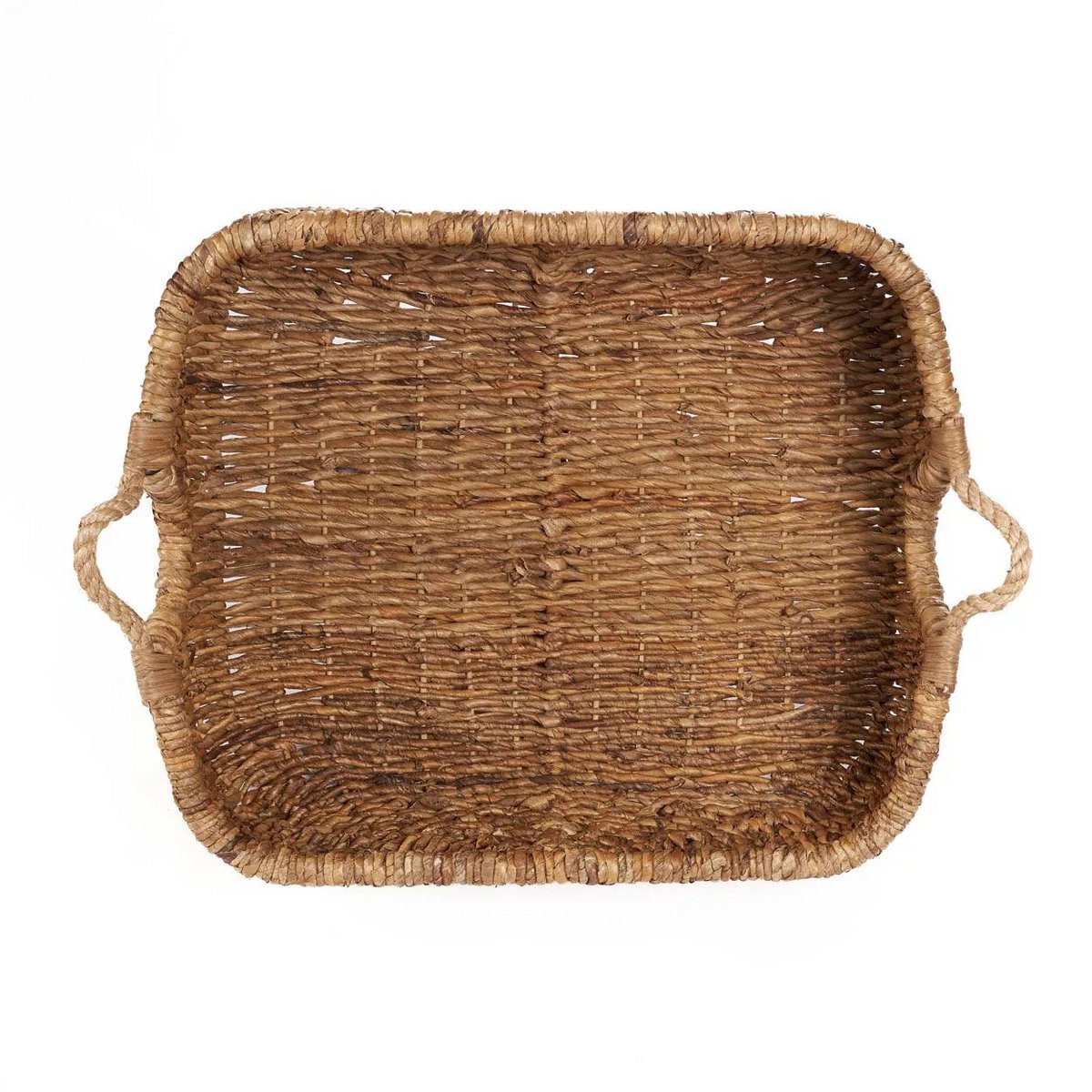 Palm leaf storage basket, rectangular, 68 cm - Natural