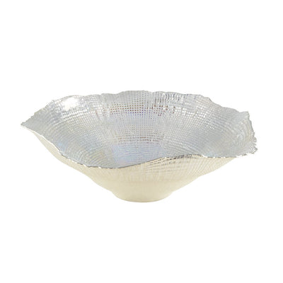 Large silver glass bowl 45cm - Corolle