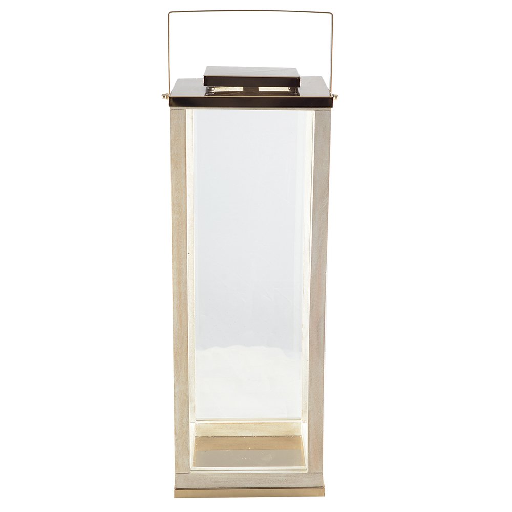 Glass lantern, square 25×25×71 cm