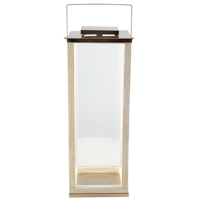 Glass lantern, square 25×25×71 cm
