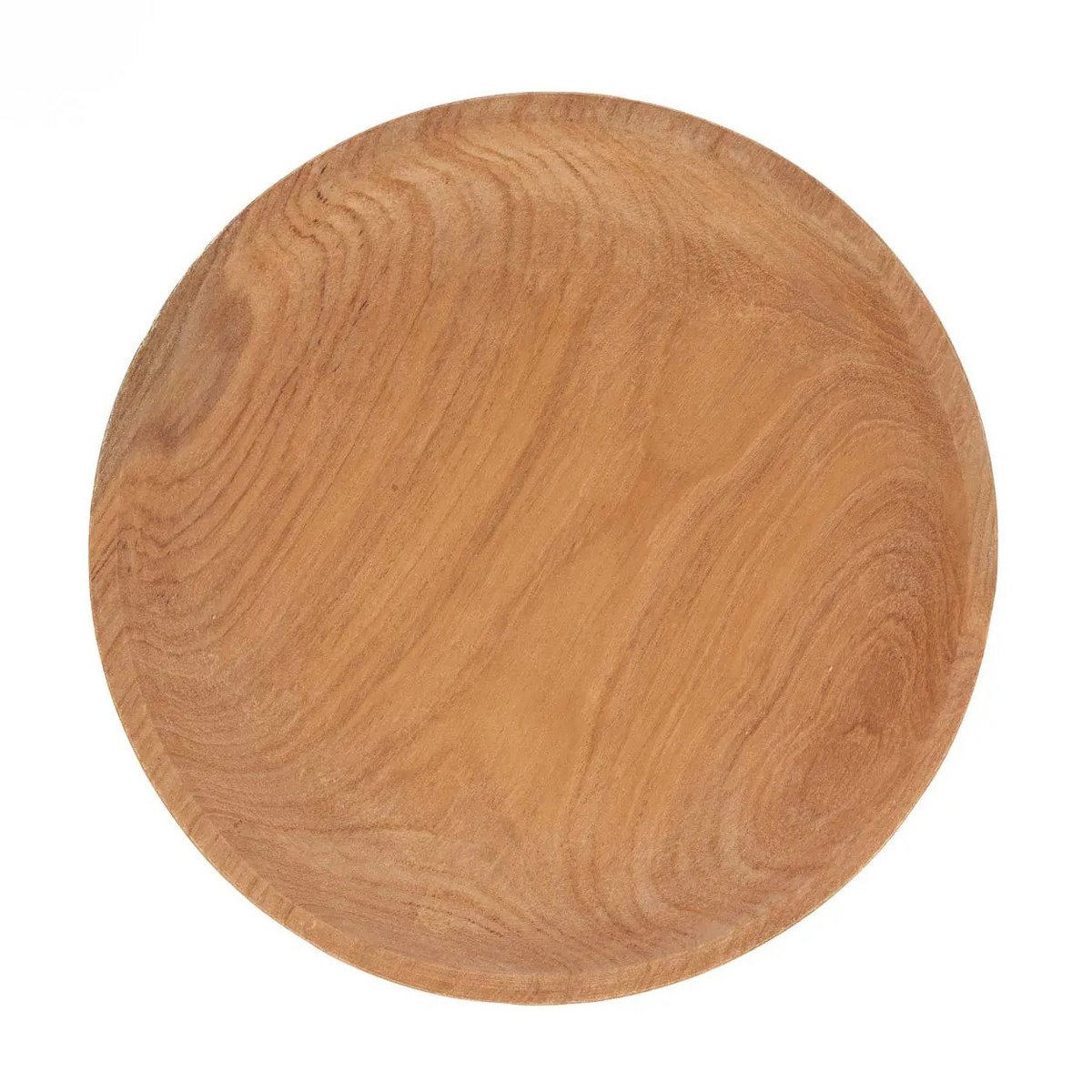 Teak cake stand, hand-turned - natural