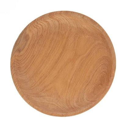 Teak cake stand, hand-turned - natural