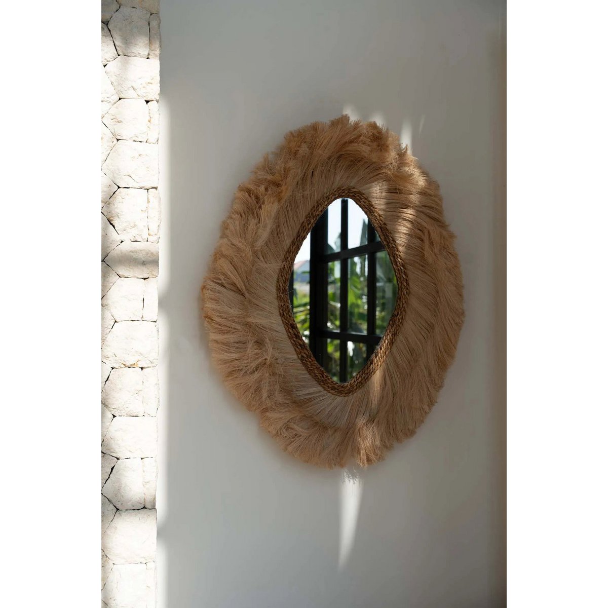 La Duchessa mirror, natural grass - L
