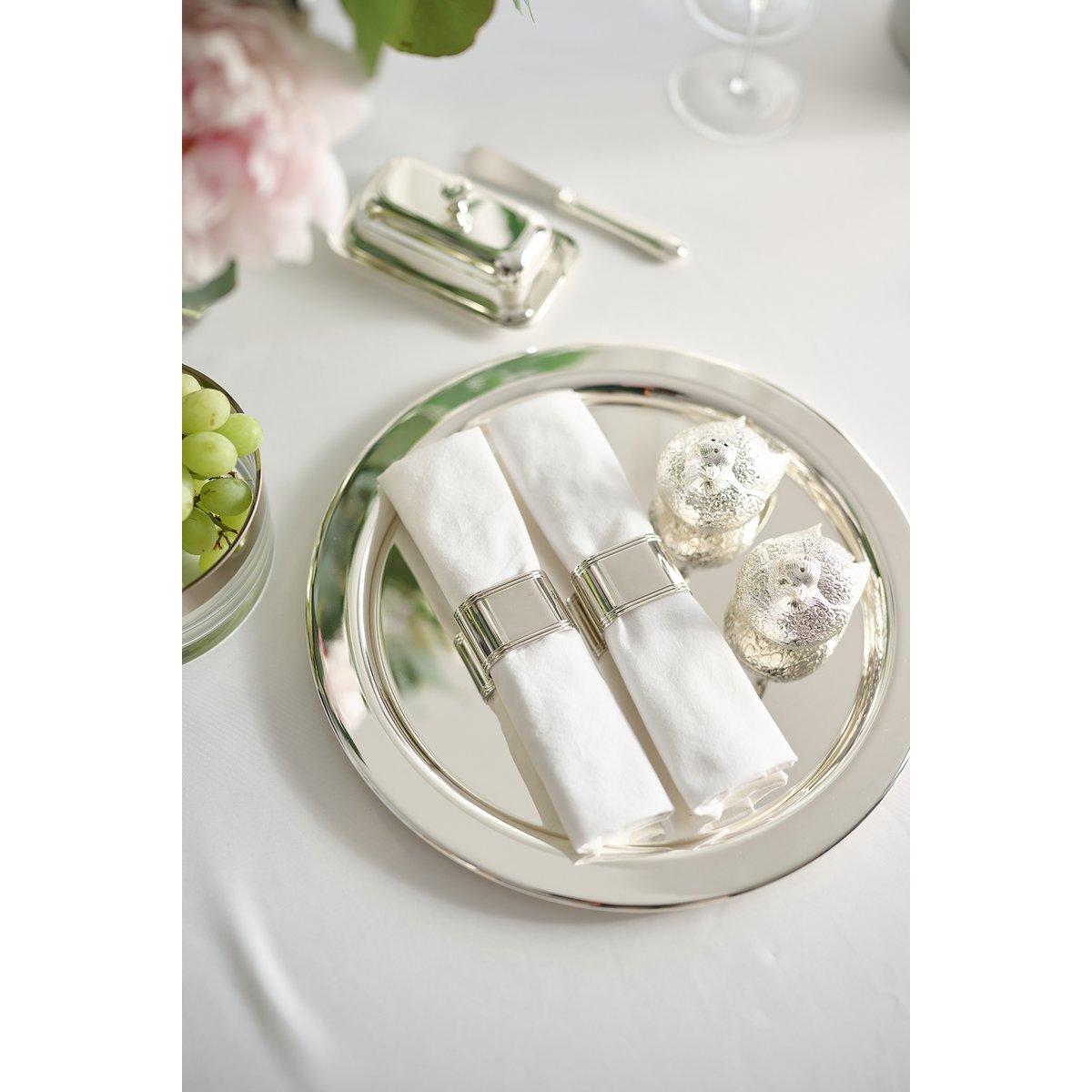 Steel serving tray Porto Ø 32 cm - round