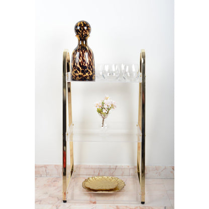 Brown glass carafe with stopper, 1.6L