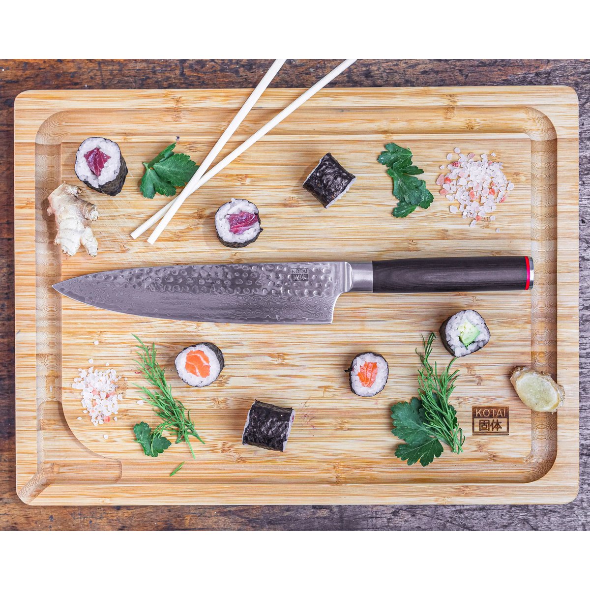 Bamboo cutting board with juice groove - 40×30 cm