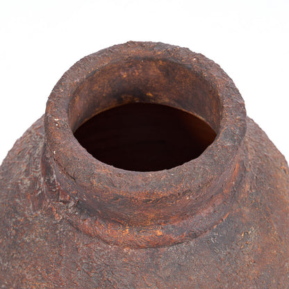 Terracotta amphora vase, medium - burgundy