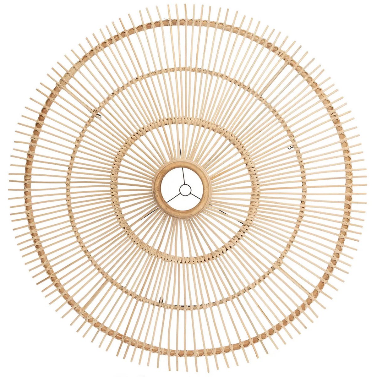 Handwoven rattan pendant shade 150 cm - natural, XXL ceiling statement