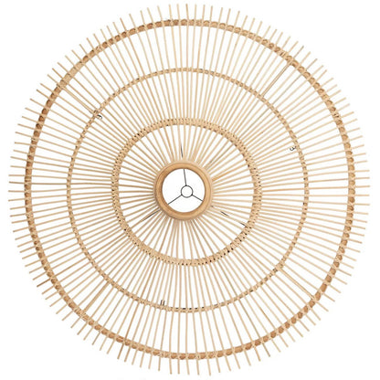 Handwoven rattan pendant shade 150 cm - natural, XXL ceiling statement